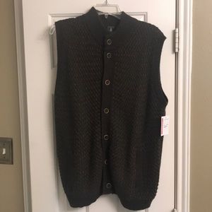 Men’s large dark brown sweater vest Robert Talbott
